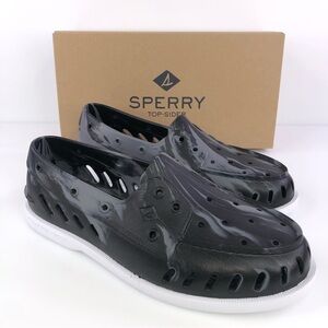 Sperry Men's Authentic Original Float Black/Grey Marbled Boat Shoes STS23777